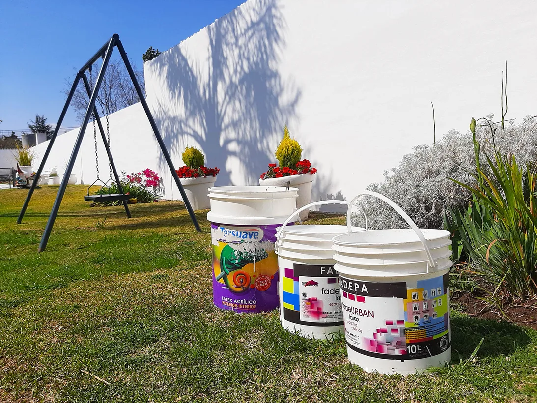Pintura de vivienda y patio en Argüello